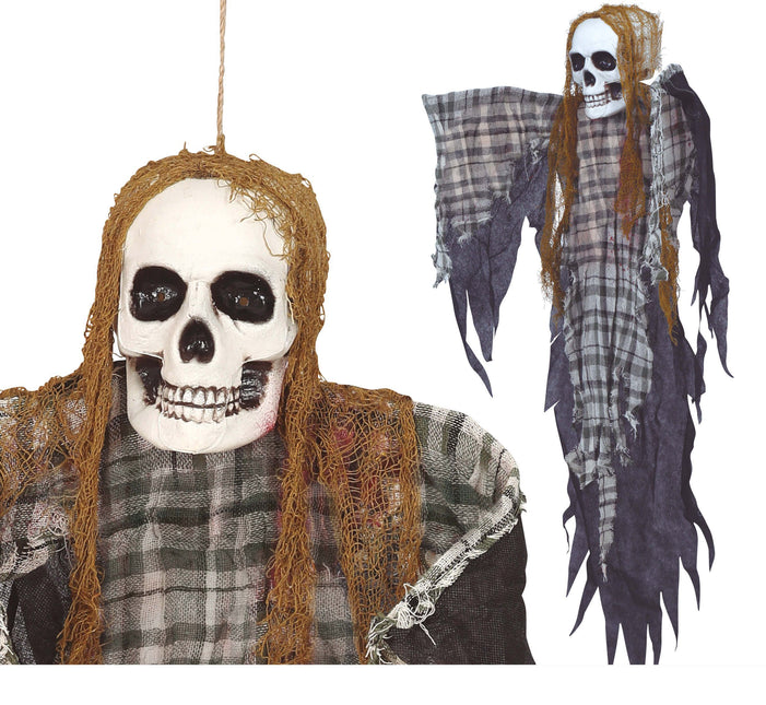 Decoración Colgante Halloween Esqueleto Cuadriculado 1,2m