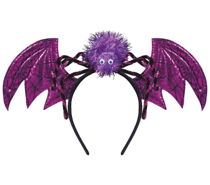 Diadema de Halloween Morada Murciélago
