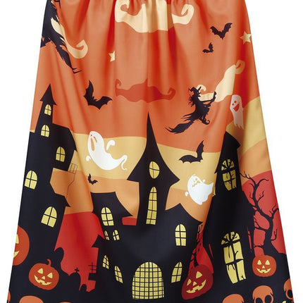 Falda naranja de Halloween