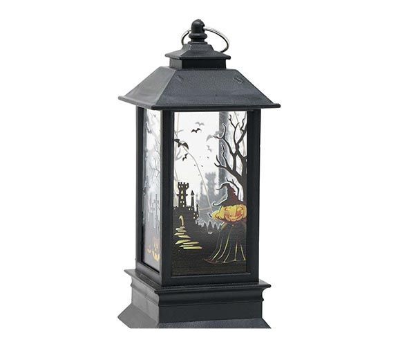 Linterna Halloween Negra Con Luz 12,5cm