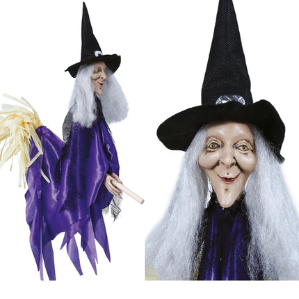 Halloween Decoración Colgante Bruja 60cm
