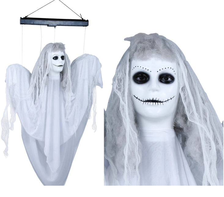 Halloween Decoración Colgante Fantasma Con Luz Y Sonido 1,2m