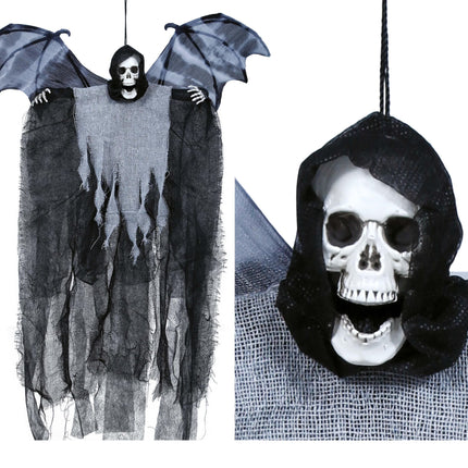 Halloween Decoración Colgante Esqueleto Con Alas 60cm