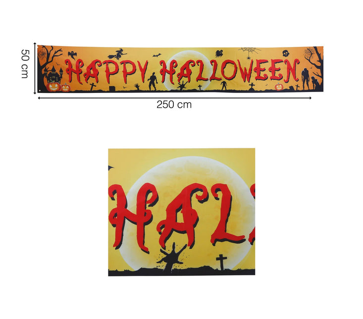 Decoración colgante Feliz Halloween 2,9 m