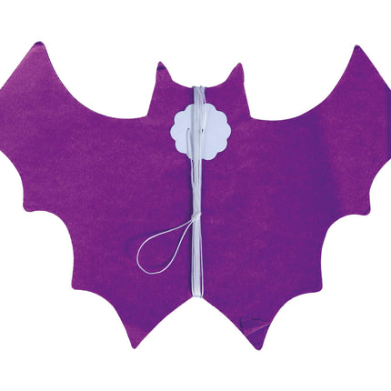 Guirnalda de Halloween Murciélagos Morados 3m