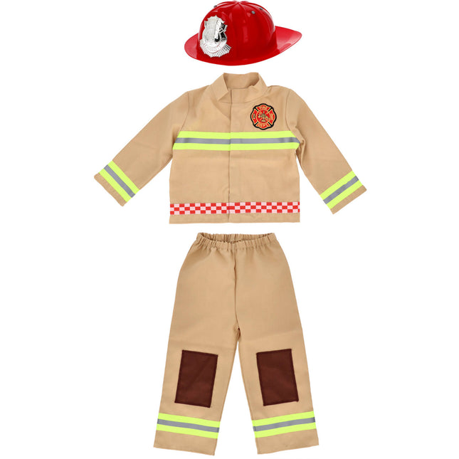 <tc>Folat</tc> Traje de bombero con casco Niño