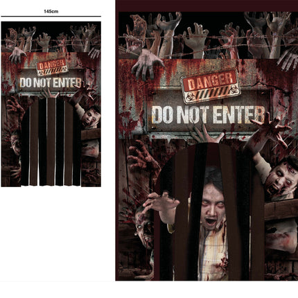 Cortina para puerta de Halloween Dont Enter 2,45m