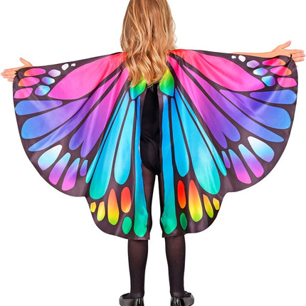 Máscara con Alas y Ojos de Mariposa Violeta/Rosa