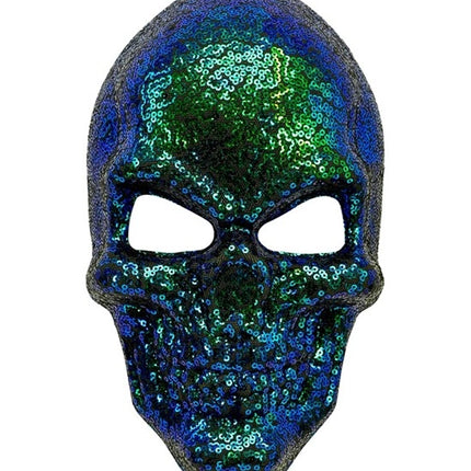 MÁSCARA DE CALAVERA - LENTEJULLAS