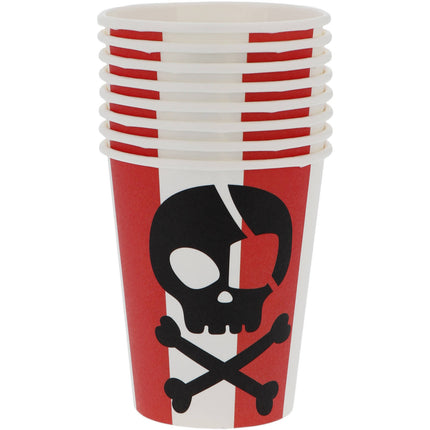 Vasos Pirata 250ml 8ud
