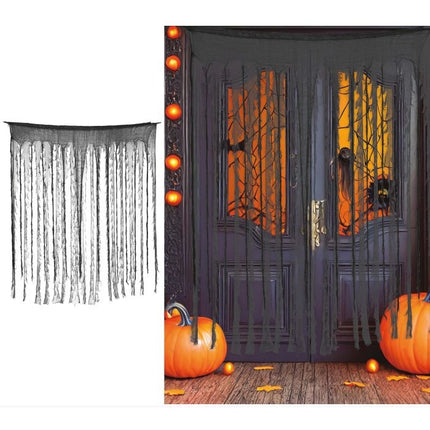 Cortina de Halloween Negro/Gris 1,9m