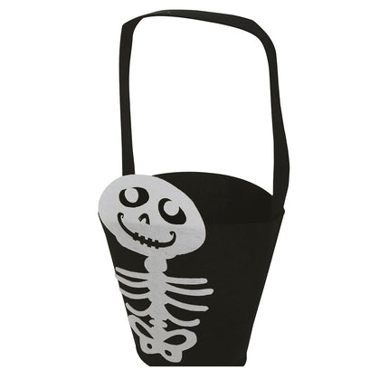 Halloween Esqueleto Cubo Fieltro 14x18cm