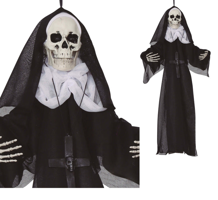 Halloween Monja Colgante Esqueleto 50cm