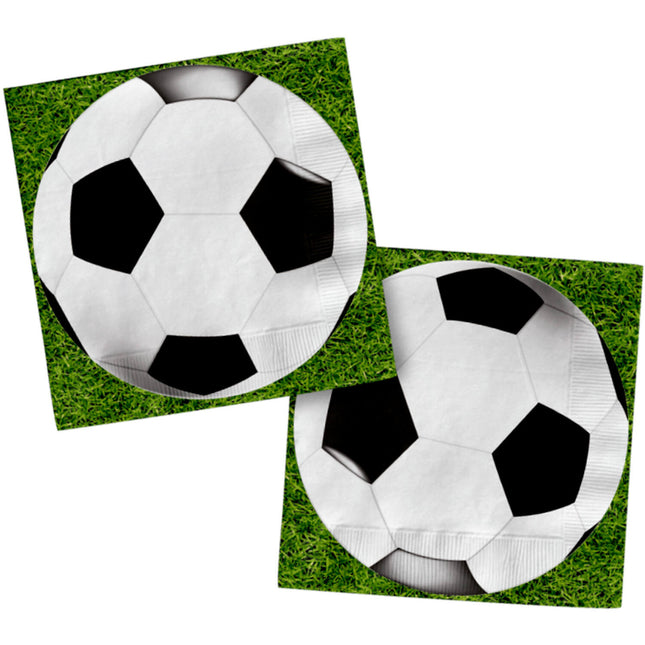 Servilletas - fútbol - 33 x 33 cm - 20 unidades