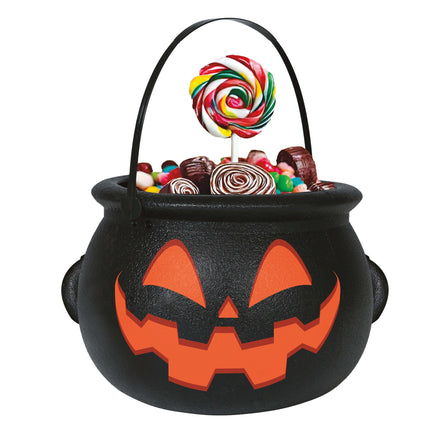 Caldero de bruja de Halloween Calabaza 20cm