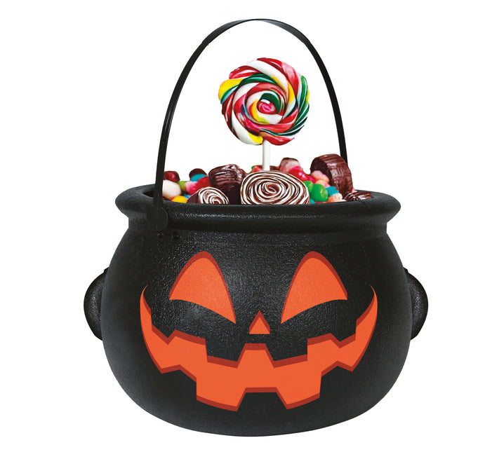 Caldero de bruja de Halloween Calabaza 20cm