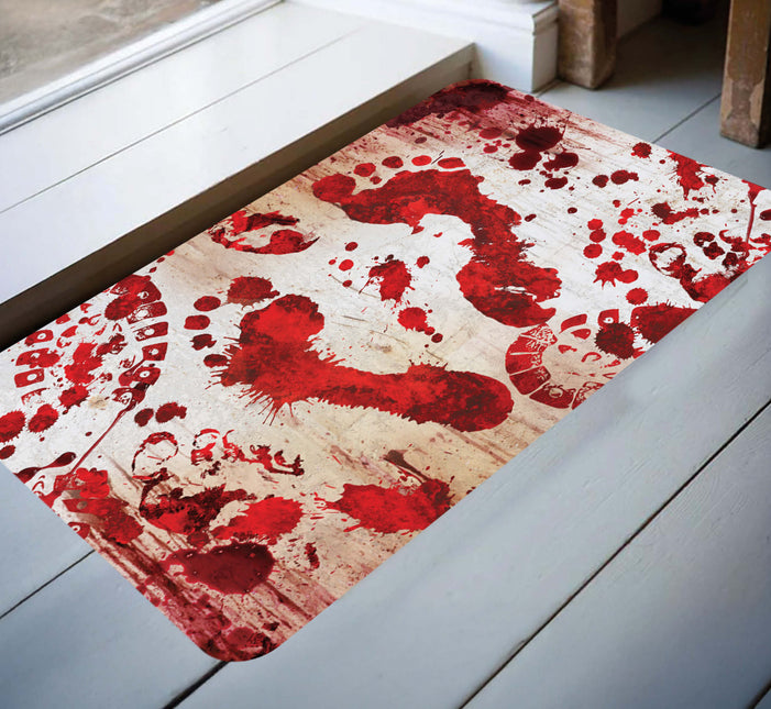 Felpudo de Halloween Huellas Sangrientas 60cm