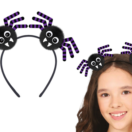 Diadema Halloween Arañas Negras