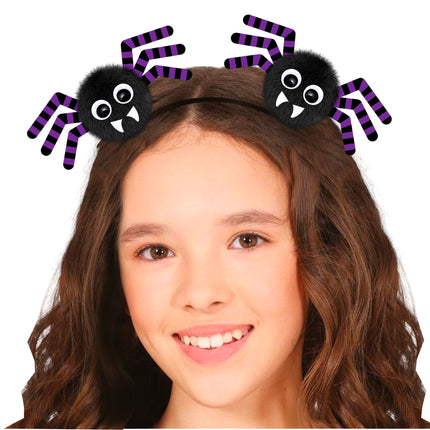 Diadema Halloween Arañas Negras