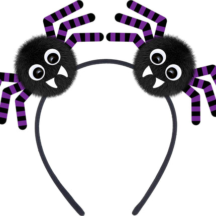 Diadema Halloween Arañas Negras