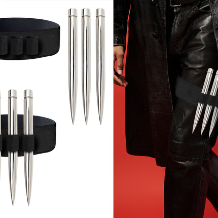Halloween Set de Armas Falsas Bala Correa 20cm 4 piezas