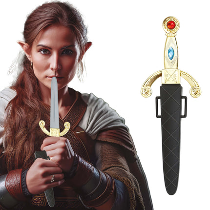 Espada Falsa Oro Plata 26cm