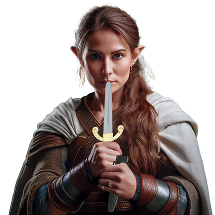 Espada Falsa Oro Plata 26cm