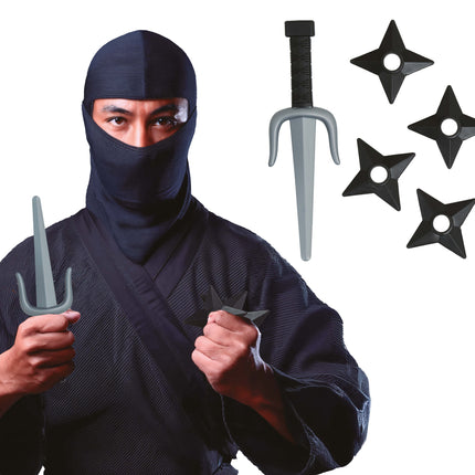 set ninja 5 piezas negro