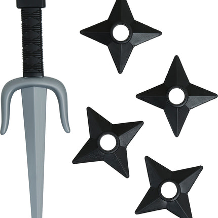 set ninja 5 piezas negro
