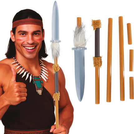 Lanza indígena desmontable de 120 cm