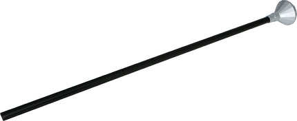 Bastón Plata Negra Pomo Diamante 85cm