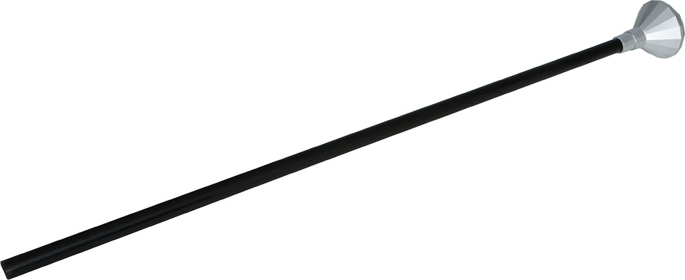 Bastón Plata Negra Pomo Diamante 85cm