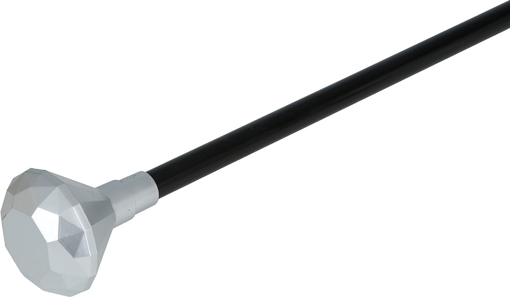 Bastón Plata Negra Pomo Diamante 85cm