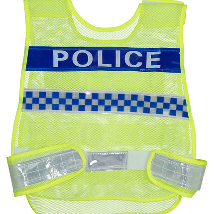 Chaleco amarillo de policía de tráfico, adulto
