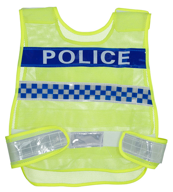 Chaleco amarillo de policía de tráfico, adulto