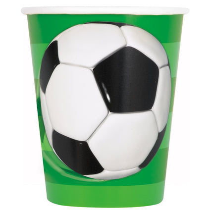 Vasos de fútbol de papel 266 ml 8 uds
