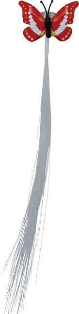 33 cm fibra óptica, led, mechón con mariposa