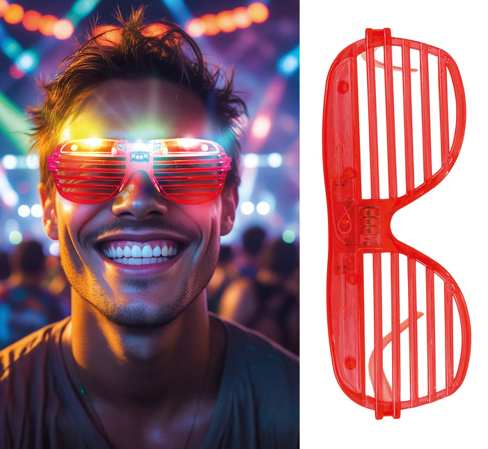 Gafas rojas con luz