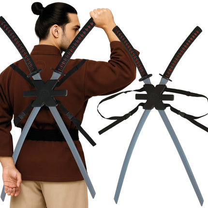 Espada Falsa Samurai Negra 95cm 2pcs