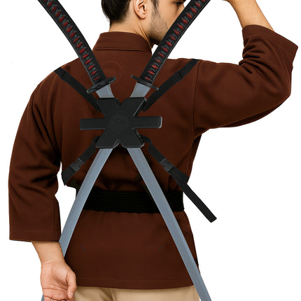 Espada Falsa Samurai Negra 95cm 2pcs