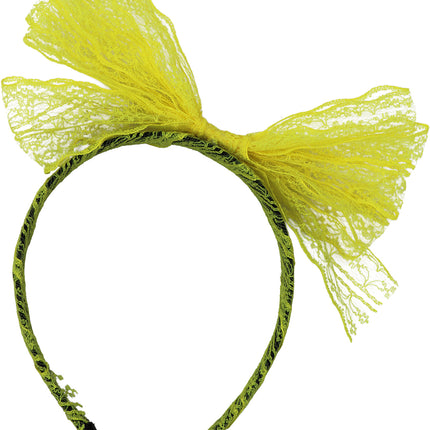 Neon 80S Juego de accesorios Amarillo 5 piezas