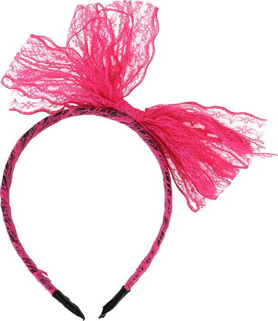 Juego de accesorios Neón 80S Rosa Brillante 5 piezas