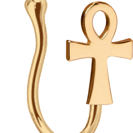 Piercing de nariz falso de oro