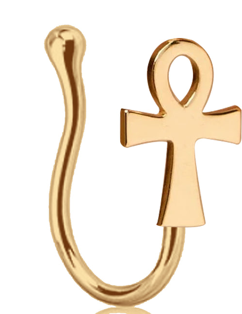 Piercing de nariz falso de oro