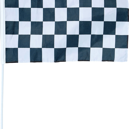Bandera de Carrera Negra Blanca 45x30 cm