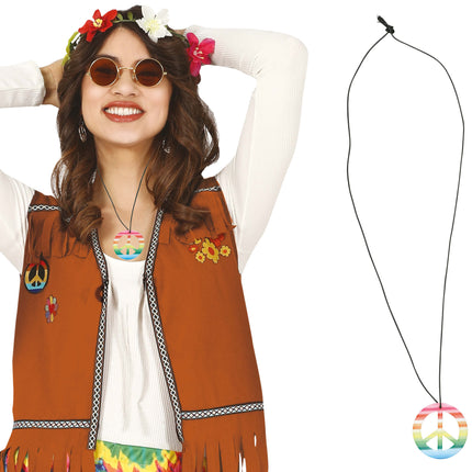 Colgante multicolor hippie 6 cm