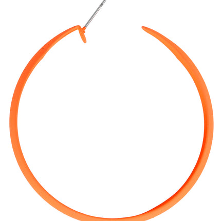 Pendientes de aro de neón naranja