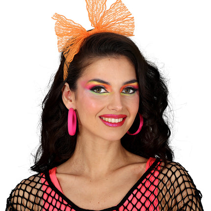 Pendientes de aro de neón