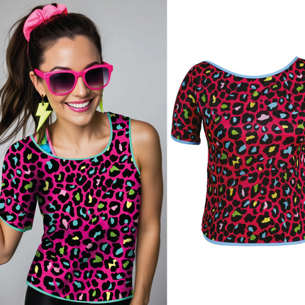 Camiseta leopardo años 80