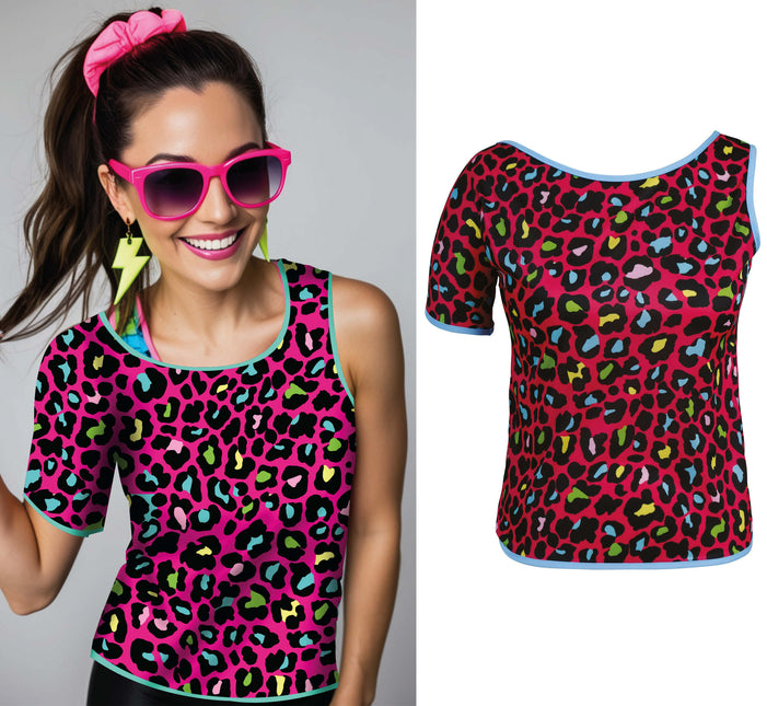 Camiseta leopardo años 80